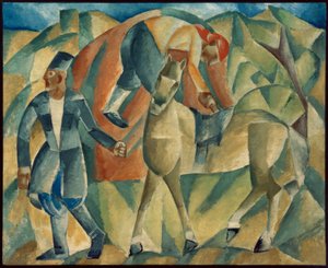 Hombre con caballo de Michail Wassiljewitsch le Dantju