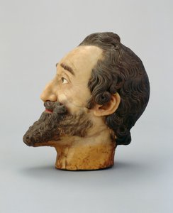Cabeza retrato de Enrique IV de Francia, c.1610 (cera) de Michel Bourdin