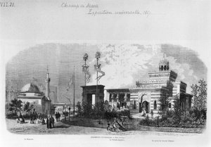 Las secciones extranjeras y orientales de la Exposición Universal en el Champ-de-Mars en París, junio de 1867