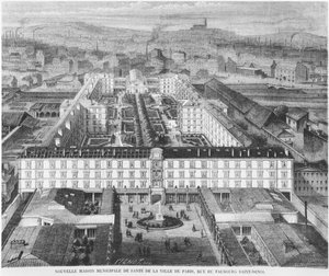 El actual Hospital Fernand Widal, París, ilustración de 