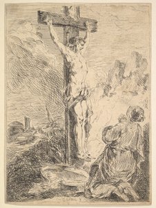 María Magdalena rezando al pie de la cruz, 1720-83 de Michel Francois Dandre Bardon