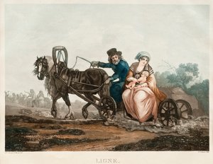 Conducción de trineo, 1830-1840s de Michel Francois Damam Demartrait