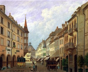 Las Arcadas, Grand Rue, Colmar, 1876 de Michel Hertrich