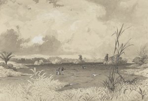 El lago de Pitch de Michel Jean Cazabon