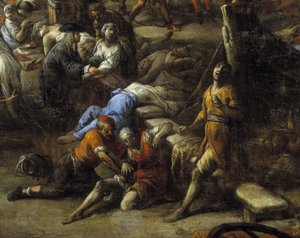 Vista del Cours (de Marsella) durante la peste de 1720 de Michel Serre