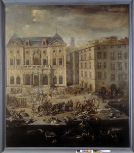 Vista del Ayuntamiento (de Marsella) durante la peste de 1720 de Michel Serre
