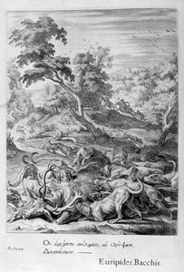 Acteón convertido en ciervo y devorado por sus perros, 1655