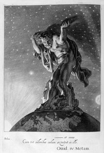 Atlas sostiene los cielos sobre sus hombros, 1655 de Michel de Marolles