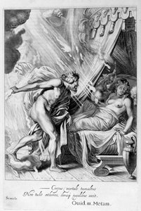 Sémele es consumida por el fuego de Júpiter, 1655
