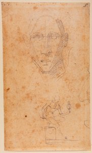 Estudio de cabeza y boceto de Diomedes con Paladio