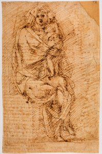 Virgen con el Niño de Michelangelo (after) Buonarroti