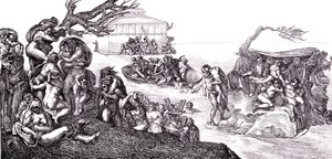 El diluvio de Michelangelo (after) Buonarroti