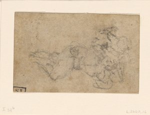 Miguel Ángel - David y Goliat. Estudios arquitectónicos en verso, ca. 1550-1556, I, 32b
