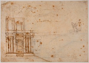 Estudios arquitectónicos y fragmentos poéticos de Michelangelo Buonarroti