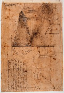 Estudios autógrafos de arquitectura y fragmentos poéticos de Michelangelo Buonarroti