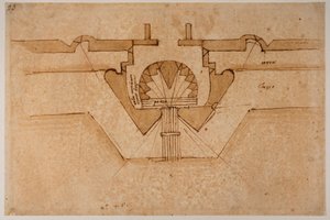 Diseño de un bastión para una pasarela de Michelangelo Buonarroti