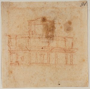 Diseño de la fachada de San Lorenzo de Michelangelo Buonarroti