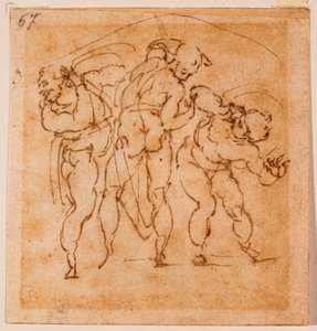 Estudio de figura para una "Transfiguración", siglo XVI (dibujo) de Michelangelo Buonarroti