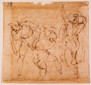 Estudio de figura para una "Transfiguración", siglo XVI (dibujo)