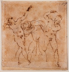 Estudio de figura para una "Transfiguración", siglo XVI (dibujo) de Michelangelo Buonarroti