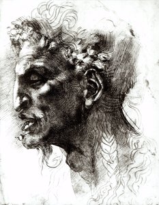 Cabeza de un sátiro de Michelangelo Buonarroti