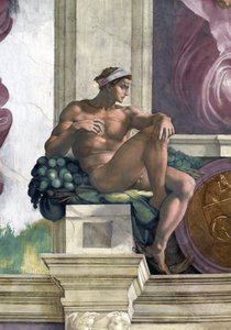 Ignudo (techo de la Capilla Sixtina del Vaticano) de Michelangelo Buonarroti