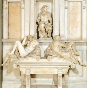 Italia, Florencia, Nueva Sacristía en la Capilla Medici de la Basílica de San Lorenzo en Florencia (Patrimonio de la Humanidad de la UNESCO) de Michelangelo Buonarroti