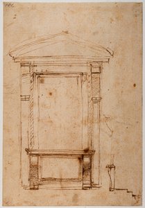 Ventana arrodillada para el palacio de los Médicis, c. 1517 (dibujo)
