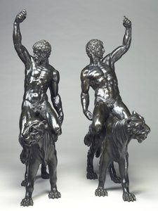 Bacantes desnudas montando panteras de Michelangelo Buonarroti