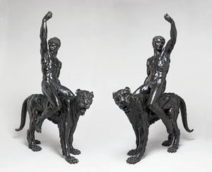 Bacantes desnudas montando panteras, c.1506-08 de Michelangelo Buonarroti