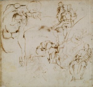 Página de un Cuaderno de Bocetos de Michelangelo Buonarroti