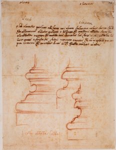 Bases de pilares para la Sacristía Nueva, inscripciones manuscritas