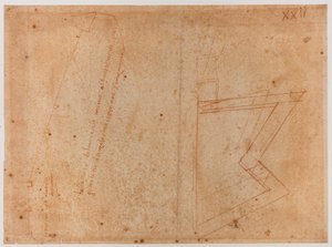 Plano de las murallas cerca de la Puerta de San Pier Gattolini de Michelangelo Buonarroti