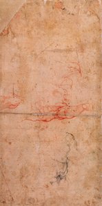 Estudio Preparatorio para el Castigo de Amán (tiza roja y carbón sobre papel) (verso)