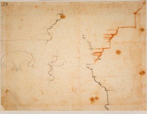 Perfiles arquitectónicos, siglo XVI (dibujo) de Michelangelo Buonarroti