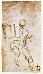Techo de la Capilla Sixtina (1508-12): boceto de uno de los profetas de Michelangelo Buonarroti