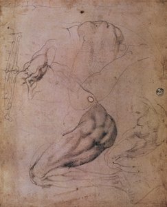 Techo de la Capilla Sixtina (1508-12): bocetos de la figura de Eva de la escena del Pecado Original de Michelangelo Buonarroti