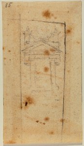 Boceto de una ventana de Michelangelo Buonarroti
