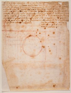 Bocetos para el tambor de la cúpula de Santa Maria del Fiore y carta al cardenal de Bibbiena