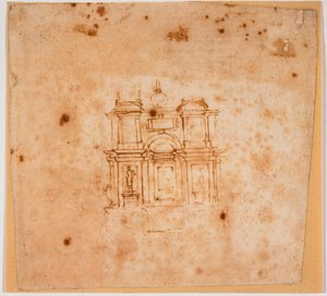 Estudios para un monumento funerario para la Sacristía Nueva de Michelangelo Buonarroti