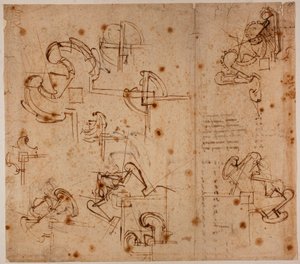Estudios de fortificaciones para una puerta de Michelangelo Buonarroti
