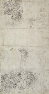 Estudio para El Juicio Final (verso) de Michelangelo Buonarroti