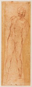 Estudio para una figura varonil de Michelangelo Buonarroti