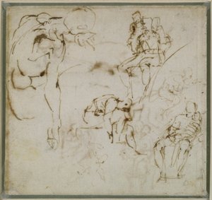 Estudio de figuras, c.1511 de Michelangelo Buonarroti