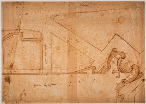 Estudio de fortificación de la Puerta del Prado de Todos los Santos de Michelangelo Buonarroti