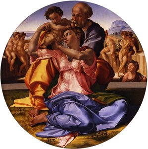 La Sagrada Familia (El Tondo Doni) de Michelangelo Buonarroti