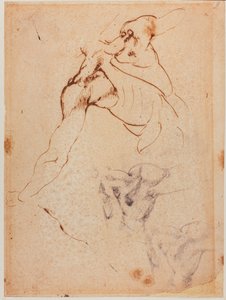Estudio de torso para la "Batalla de Cascina", siglo XVI (dibujo) de Michelangelo Buonarroti