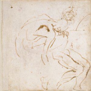 Dos estudios parciales de figuras, c1490-1560 de Michelangelo Buonarroti