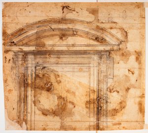 Bocetos de ventanas para San Giovanni dei Fiorentini de Michelangelo Buonarroti
