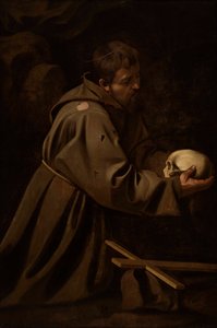 San Francisco en meditación, ca. 1606 de Michelangelo Caravaggio